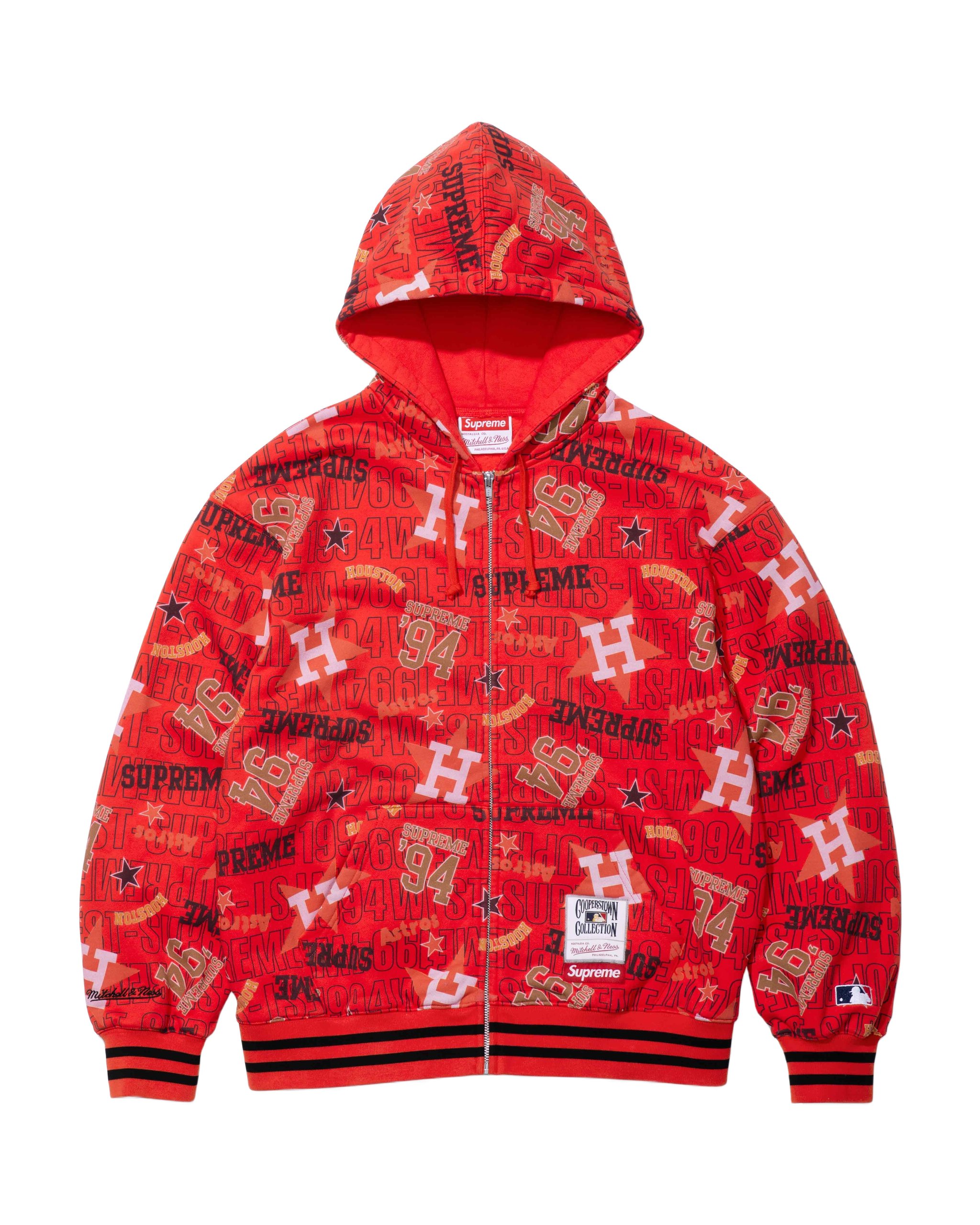 Supreme®/Mitchell & Ness® Teams Zip Up Hooded Sweatshirt view 11